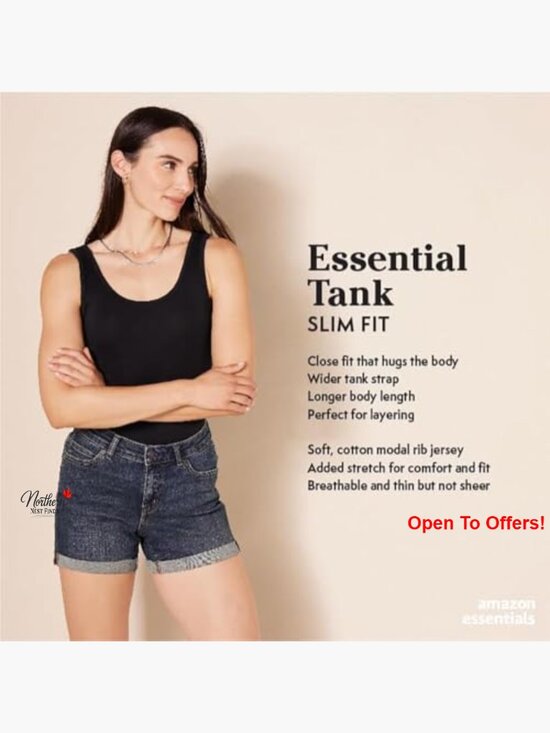 Slim-Fit Cotton Modal Micro Rib Tank Top 2-Pack - Picture 2 of 7